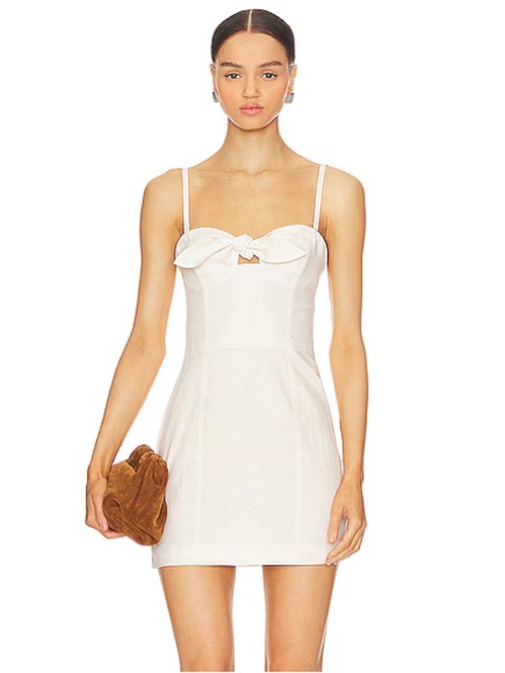 NWT Solid & Striped Sz M Aurora Linen Blend Off White Mini Dress